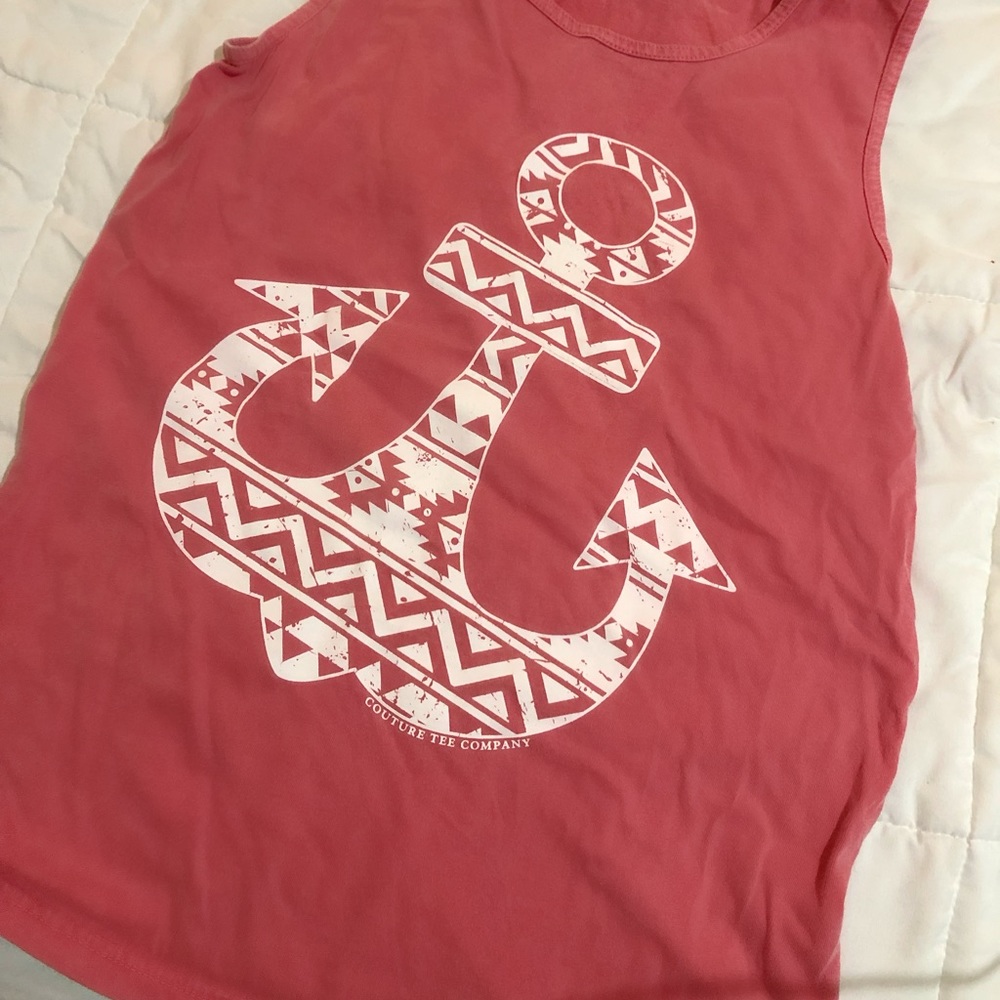 pink anchor tank (comfort colors)